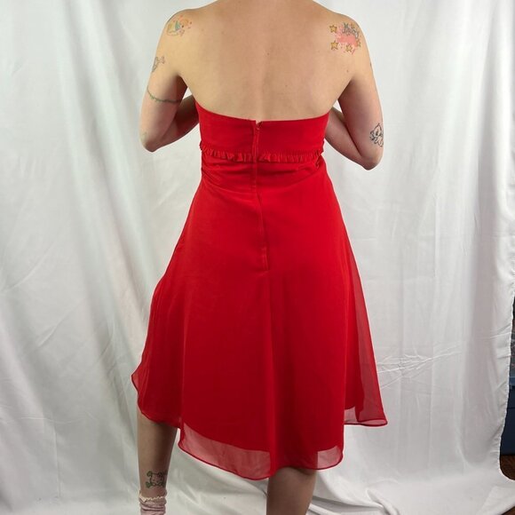 NWT Alfred Angelo Red Strapless Dress - Picture 2 of 10